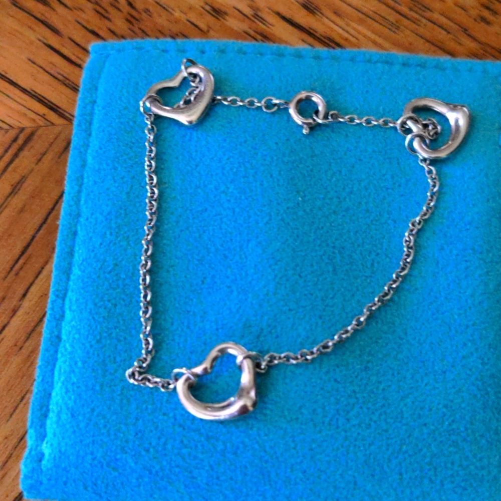 Tiffany and co Sterling Silver Heart Bracelet